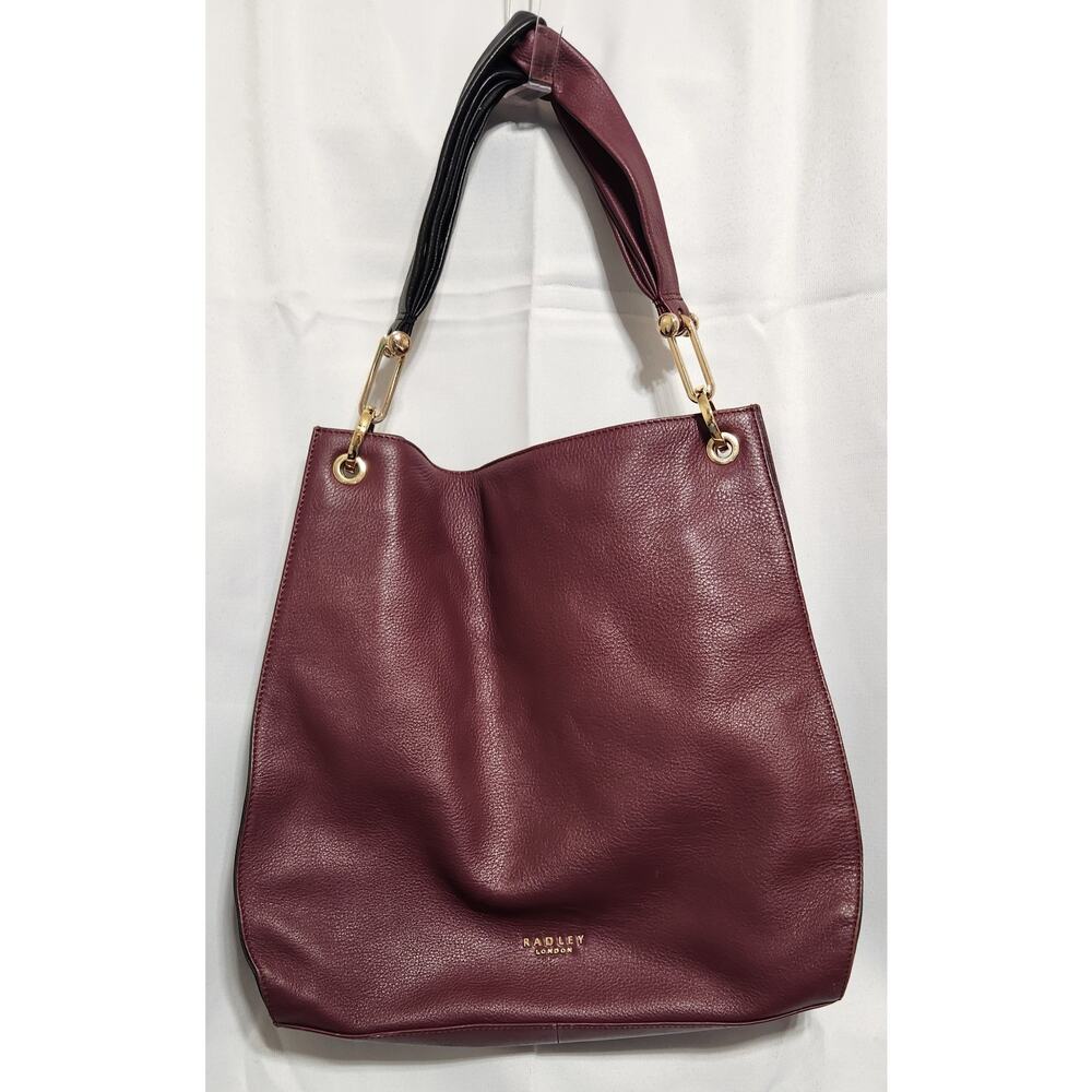 RADLEY‎ LONDON Women Cuba Street Twist Dark Red Open Top Shoulder Bag EUC